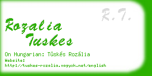 rozalia tuskes business card