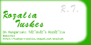 rozalia tuskes business card